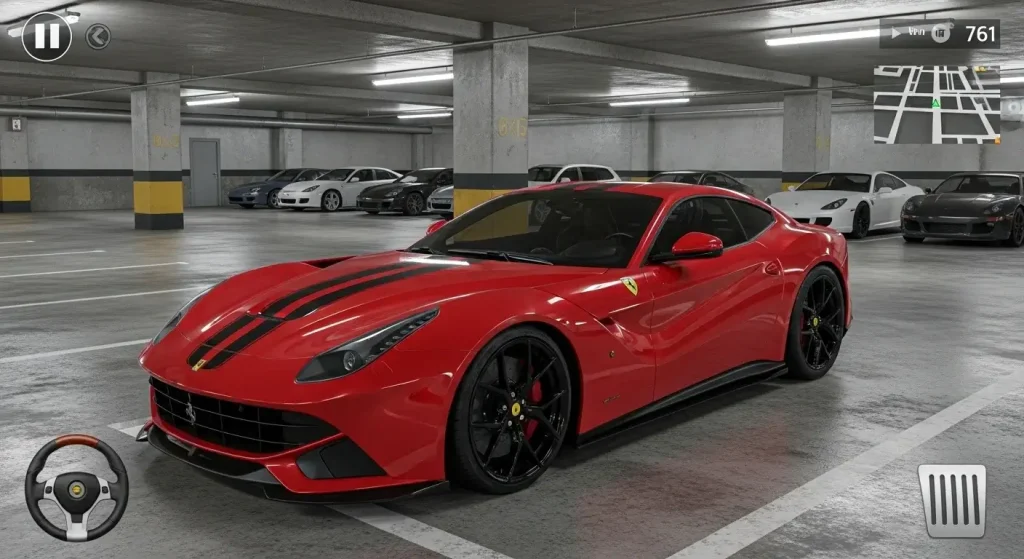 Top 10 Expensive Cars in Car Parking Multiplayer | Prices & Specs 8 Ferrari F12 Berlinetta car image